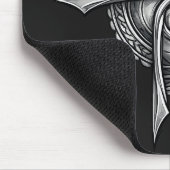 Spiral Blade Sigil – Abstract Rotational Symbol Muismat (Hoek)