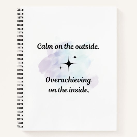 Spiral-Bound Hardcover Notitieboek van Overachieve (Voorkant)