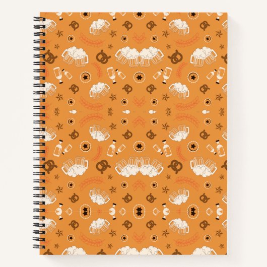 Spiral-bound notebook with an orange cover notitieboek (Voorkant)