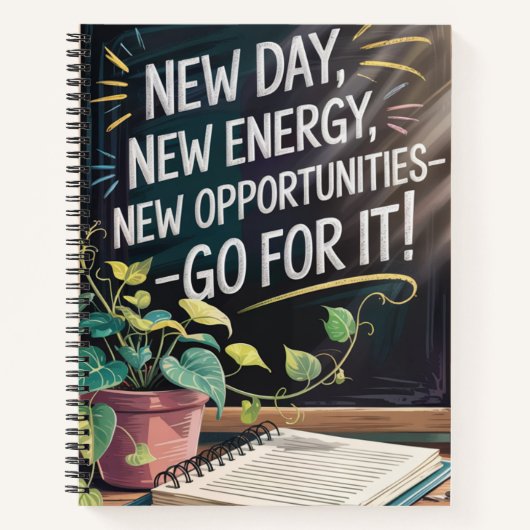 Spiral Bound Notitieboek - Inspirerend quotes (Voorkant)