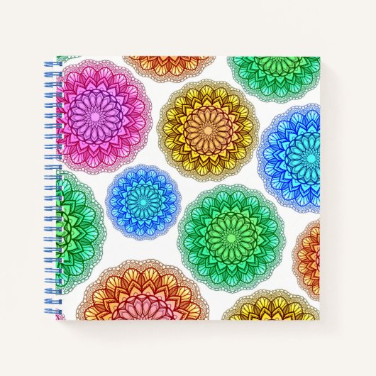 Spiral Boundnotebook Colorful Mandala Afdrukken Notitieboek (Voorkant)
