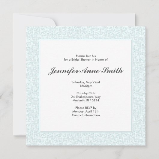 Spiral Bridal Shower Kaart (Voorkant)