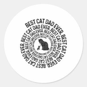 Spiral Cat Daddy - Beste kat Papa Daddy Ooit Spira Ronde Sticker