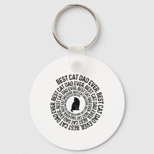 Spiral Cat Daddy - Beste kat Papa Daddy Ooit Spira Sleutelhanger