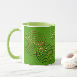 Spiral Celtic symbol Gold metallic Mok