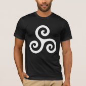 Spiral Celtic Triskelion in wit T-shirt (Voorkant)