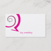 Spiral Chat Visitekaartje (Achterkant)