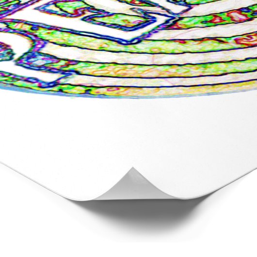 Spiral Circle Peace Poster (Hoek)