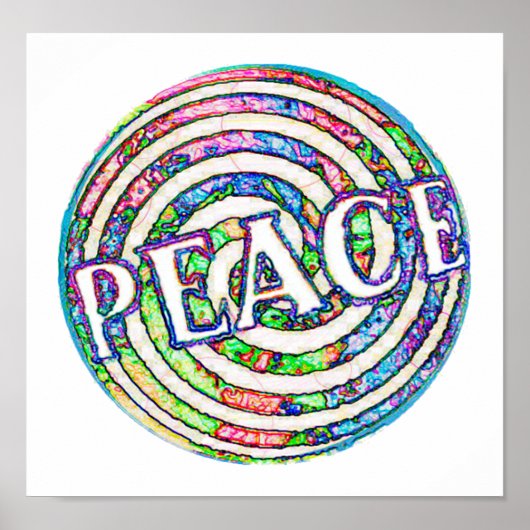 Spiral Circle Peace Poster (Voorkant)