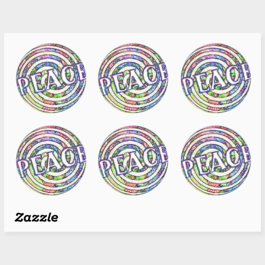 Spiral Circle Peace Ronde Sticker (Vel)