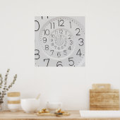 Spiral Clock Droste Clock Poster (Keuken)
