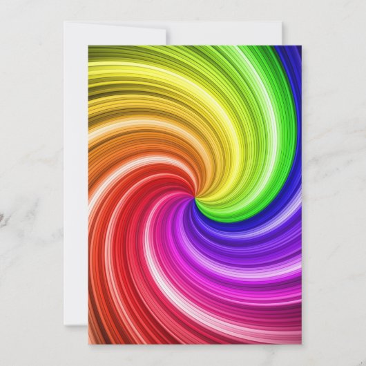 Spiral Colorful Tie Dye Rainbow Swirl Art Patroon Bedankkaart (Voorkant)
