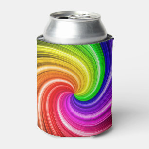 Spiral Colorful Tie Dye Rainbow Swirl Art Patroon Blikjeskoeler