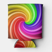 Spiral Colorful Tie Dye Rainbow Swirl Art Patroon Blikjeskoeler (Voorkant)