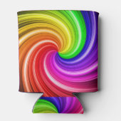 Spiral Colorful Tie Dye Rainbow Swirl Art Patroon Blikjeskoeler (Achterkant)