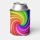 Spiral Colorful Tie Dye Rainbow Swirl Art Patroon Blikjeskoeler (Blikje Achterkant)