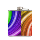 Spiral Colorful Tie Dye Rainbow Swirl Art Patroon Heupfles (Achterkant)