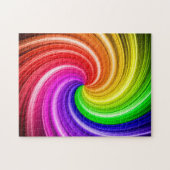 Spiral Colorful Tie Dye Rainbow Swirl Art Patroon Legpuzzel (Horizontaal)