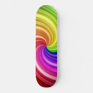 Spiral Colorful Tie Dye Rainbow Swirl Art Patroon Persoonlijk Skateboard