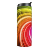 Spiral Colorful Tie Dye Rainbow Swirl Art Patroon Thermosbeker (Gedraaid links)