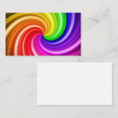 Spiral Colorful Tie Dye Rainbow Swirl Art Patroon Visitekaartje (Voorkant / Achterkant)