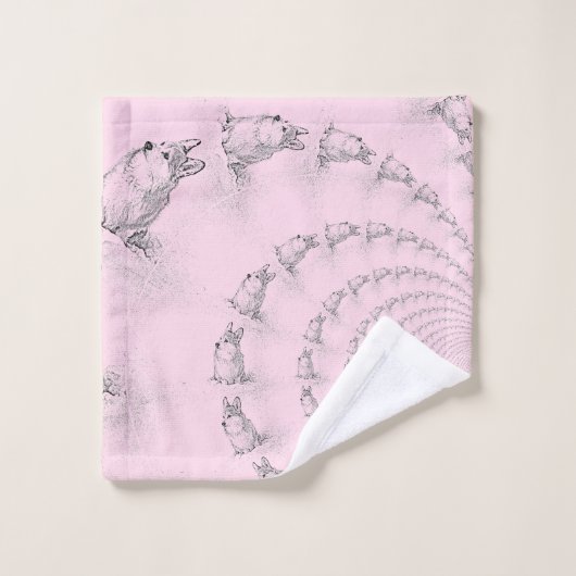 Spiral Corgi Wash Cloth Washandje (Wasdoekje)