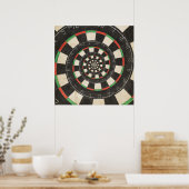 Spiral Dart Board Droste Effect Poster (Keuken)