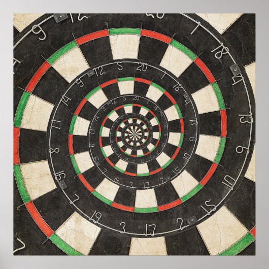 Spiral Dart Board Droste Effect Poster (Voorkant)