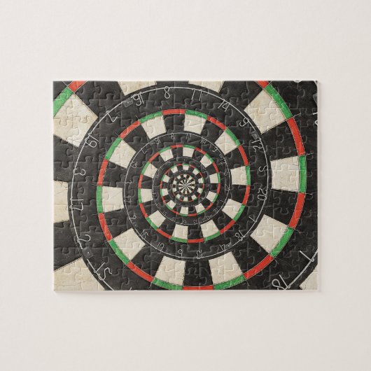 Spiral Dart Board Droste Puzzle Legpuzzel (Horizontaal)