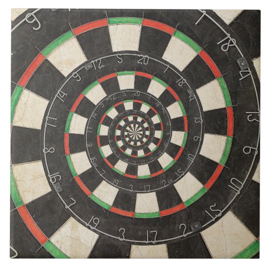 Spiral Dart Board Droste Tile Tegeltje (Voorkant)