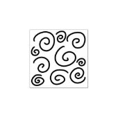 Spiral Doodle Swirl Border Print Rubberstempel (Afrduk)