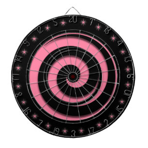 Spiral draaiend draaiend draaiend roze wielstel dartbord