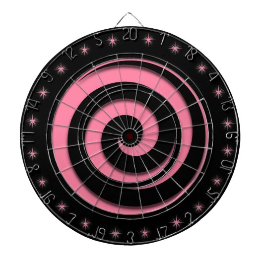 Spiral draaiend draaiend draaiend roze wielstel dartbord (Voorkant)