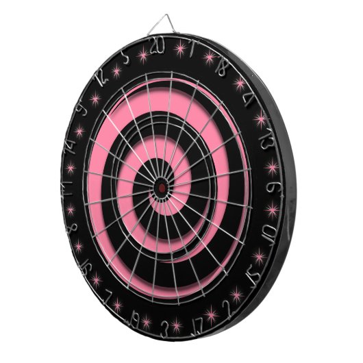 Spiral draaiend draaiend draaiend roze wielstel dartbord (Voorkant Rechts)