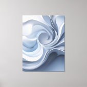 Spiral Elegance – Abstracte Vortex Art in Zacht Bl Canvas Afdruk (Voorkant)
