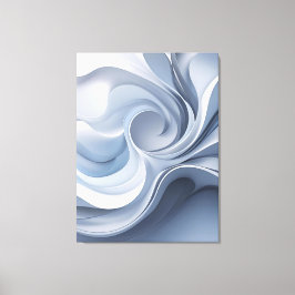 Spiral Elegance – Abstracte Vortex Art in Zacht Bl Canvas Afdruk