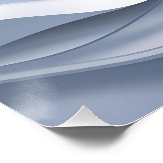 Spiral Elegance – Abstracte Vortex Art in Zacht Bl Perfect Poster (Hoek)