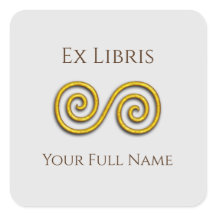 Spiral Ex Libris Bookplaat,