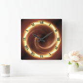 Spiral Fire Vortex ~ Time Portal ~Time Machine ~ ~ Vierkante Klok (Huis)