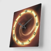 Spiral Fire Vortex ~ Time Portal ~Time Machine ~ ~ Vierkante Klok (Hoek)