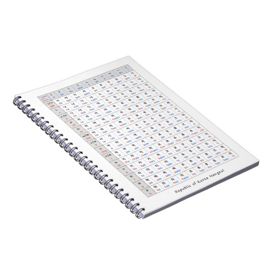 Spiral Foto Notitieboek korea alphabet (Rechterzijde)
