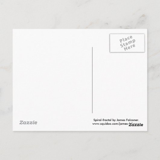 Spiral-fractal Briefkaart (Achterkant)