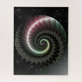 Spiral Fractal op een starrige hemelpuzzel Legpuzzel