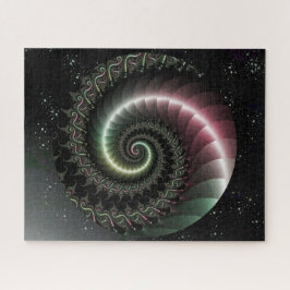 Spiral Fractal op een starrige hemelpuzzel Legpuzzel