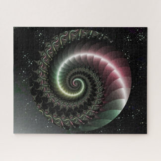 Spiral Fractal op een starrige hemelpuzzel Legpuzzel