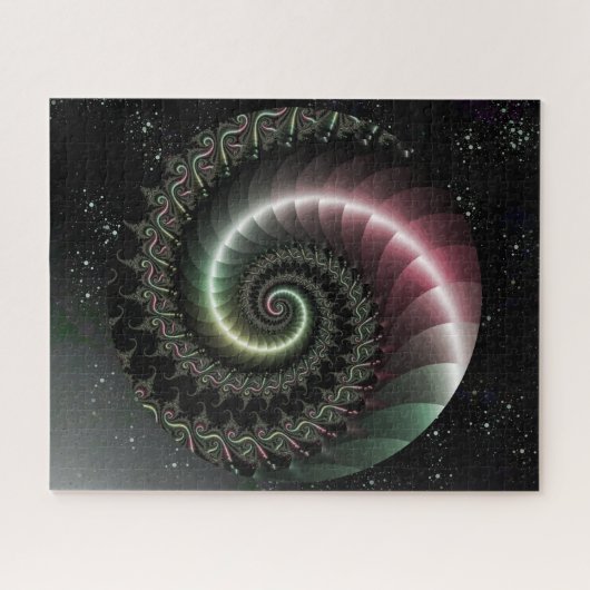 Spiral Fractal op een starrige hemelpuzzel Legpuzzel (Horizontaal)