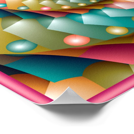 Spiral fractal van pasta poster (Hoek)