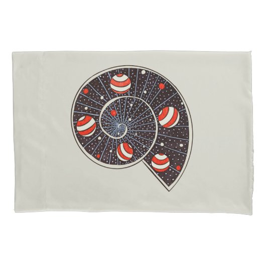 Spiral Galaxy Beach Planets Funny Astronomie Kussensloop (Voorkant)