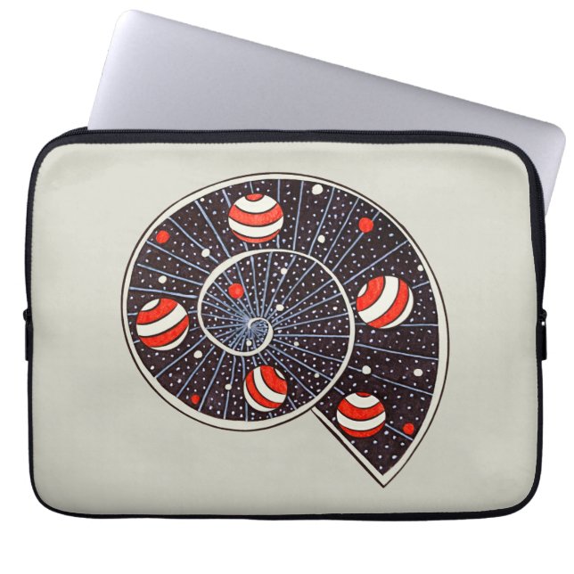 Spiral Galaxy Beach Planets Funny Astronomie Laptop Sleeve (Voorkant)