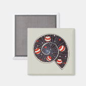 Spiral Galaxy Beach Planets Funny Astronomie Magneet (Voorkant / Achterkant)